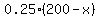 0.25%28200-x%29