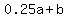 0.25a%2Bb