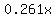 0.261x