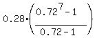 0.28%2A%28%280.72%5E7-1%29%2F%280.72-1%29%29