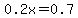 0.2x=0.7