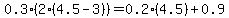 0.3%282%284.5-3%29%29=0.2%284.5%29%2B0.9