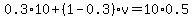 0.3%2A10%2B%281-0.3%29v=10%2A0.5