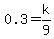 0.3=k%2F9