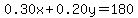 0.30x%2B0.20y=180