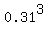 0.31%5E3