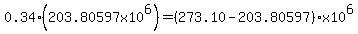 0.34%28203.80597x10%5E6%29=%28273.10-203.80597%29x10%5E6