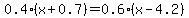 0.4%28x%2B0.7%29=0.6%28x-4.2%29
