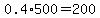 0.4%2A500=200