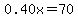 0.40x+=+70