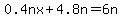 0.4nx%2B4.8n=6n