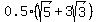 0.5%28sqrt%285%29%2B3sqrt%283%29%29