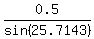0.5%2Fsin%2825.7143%29
