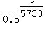 0.5%5E%28t%2F5730%29