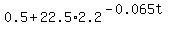 0.5+%2B+22.5%2A2.2%5E%28-0.065t%29