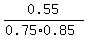 0.55%2F%280.75%2A0.85%29