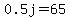 0.5j=65