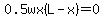 0.5wx%28L-x%29=0