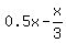0.5x-x%2F3
