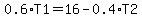 0.6%2AT1+=+16+-+0.4%2AT2