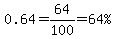 0.64=64%2F100=%2264%25%22