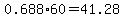 0.688%2A60=41.28