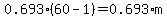 0.693%2860-1%29=0.693%2Am