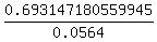 0.693147180559945%2F0.0564