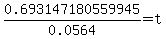 0.693147180559945%2F0.0564=t