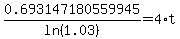 0.693147180559945%2Fln%281.03%29=4%2At
