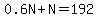 0.6N%2BN=192