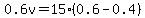0.6v=15%280.6-0.4%29