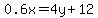 0.6x=4y%2B12