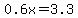 0.6x+=3.3