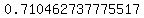 0.710462737775517