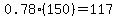 0.78%28150%29=117