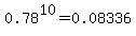 0.78%5E10+=+0.08336