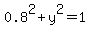 0.8%5E2+%2B+y%5E2+=+1