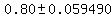0.80+%2B-+0.059490