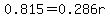0.815=+0.286r