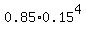0.85%2A0.15%5E4