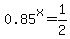 0.85%5Ex=1%2F2