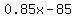 0.85x-85