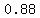 0.88%29%2A%284%2Be%5E%28-0.002x%29%29+=+4