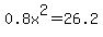 0.8x%5E2+=+26.2