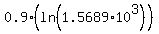 0.9%28ln%281.5689%2A10%5E3%29%29