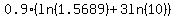 0.9%2A%28ln%281.5689%29%2B3ln%2810%29%29