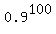 0.9%5E100