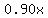 0.90x