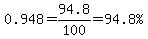0.948=94.8%2F100=%2294.8%25%22